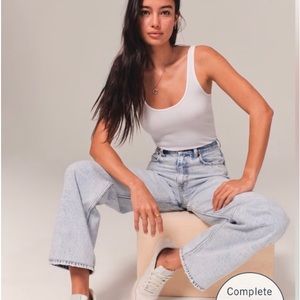Abercrombie & Fitch Curve Love The Loose High Rise Jeans